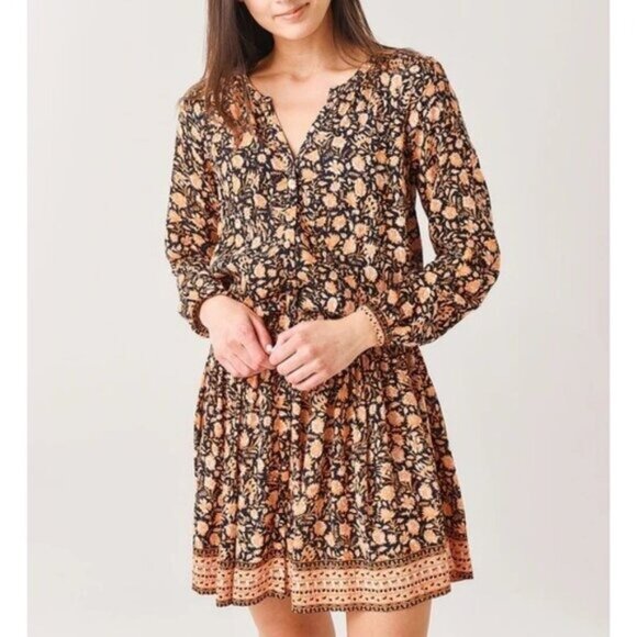Faherty Dresses & Skirts - Faherty Reva Dress Floral Long Sleeve EUC